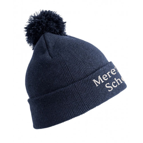 Merefield School Staff Pom Pom Beanie - Navy