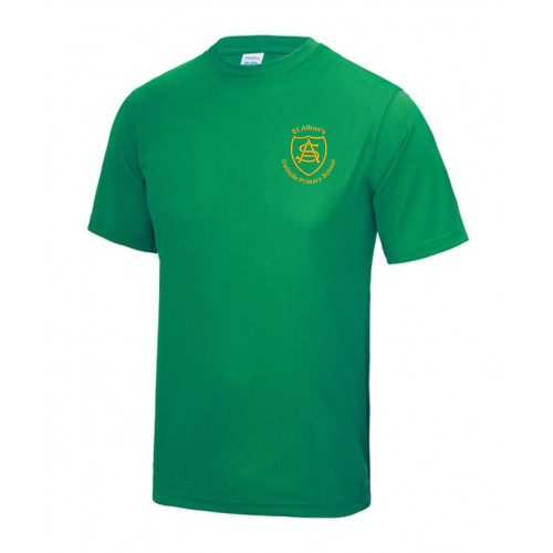 St Albans Catholic Primary PE T-Shirt Kelly Green Age 3/4