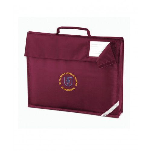 St Marys Scarisbrick Burgundy Book Bag Hand Held