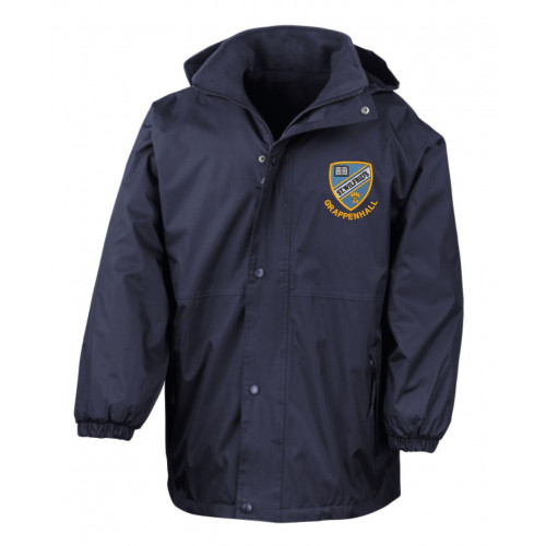 St Wilfrid's Primary School Waterproof Coat Navy Age 3/4