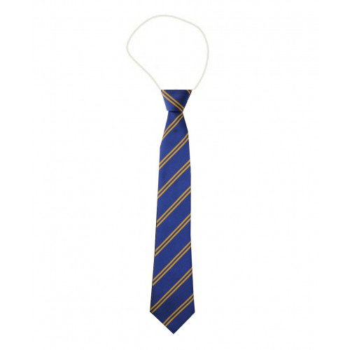 Wargrave School Tie - Elastic - Royal/Gold